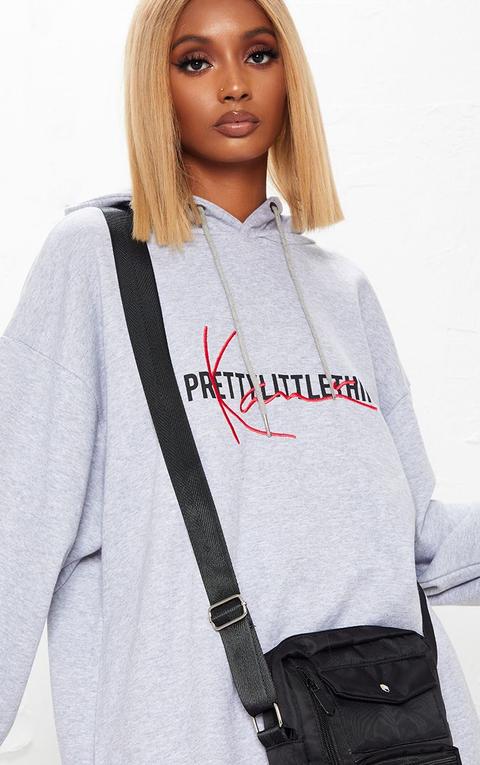 Karl Kani Grey Prettylittlething Oversized Hoodie