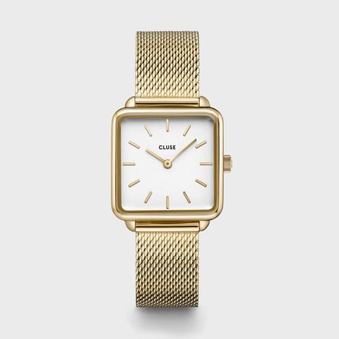 La Tétragone Mesh White, Gold Colour