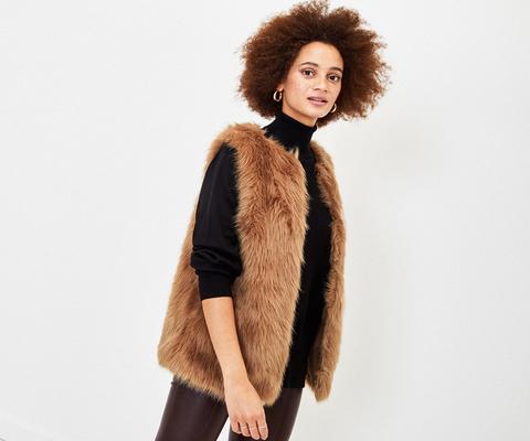 Faux fur clearance gilet oasis