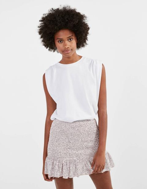 Sparkly Skirt With Shirring