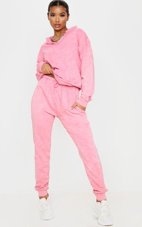 pink high waist skinny jogger