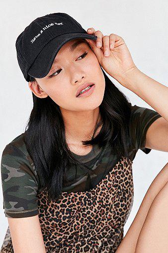 Verbiage Black Baseball Cap - Womens One Size