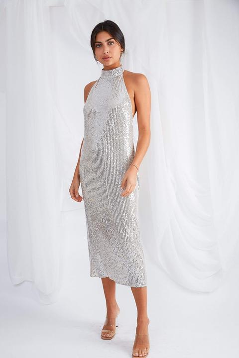 Satin Women's Halterneck Dresses