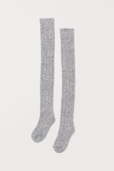 Over-the-knee Socks - Grey
