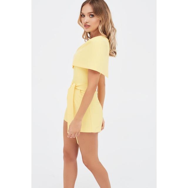 yellow cape jumpsuit