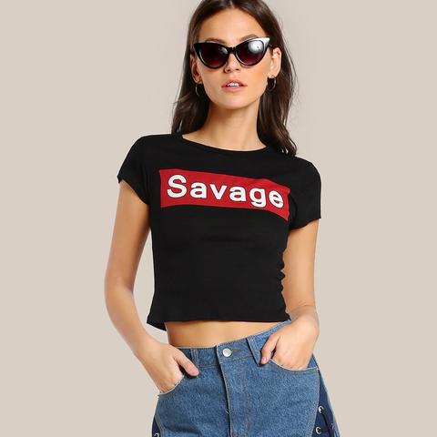 T-shirt Con Stampa Savage