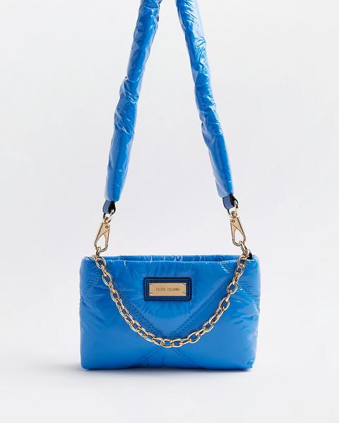 Blue High Shine Cross Body Bag