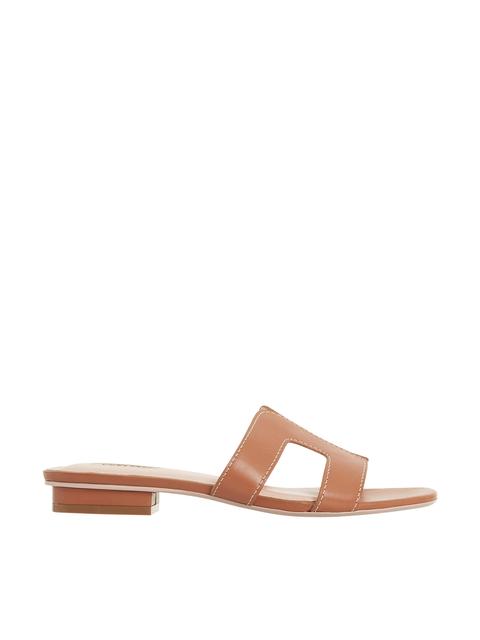 Dune London Mule 'loupe' Cognac