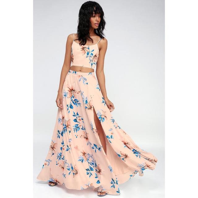 two piece maxi dress