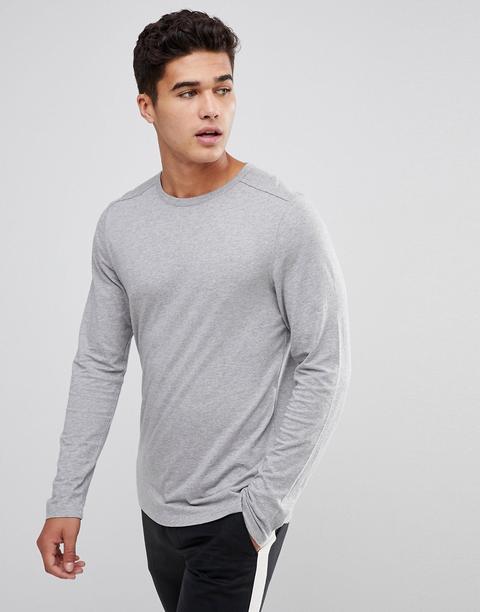 Camiseta De Manga Larga Gris De Celio