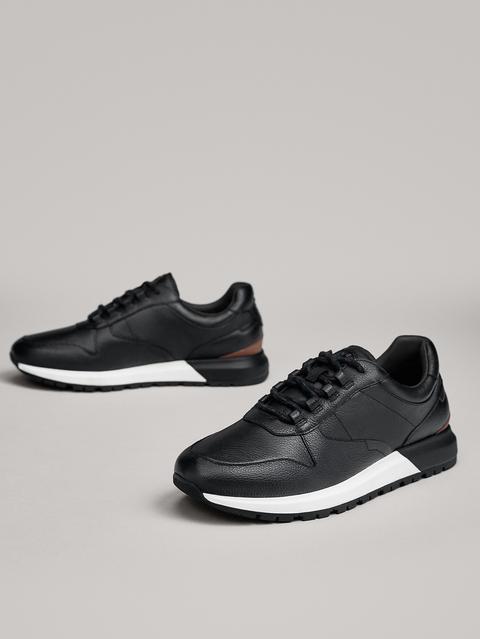 Sneaker Piel Negro-cuero from Massimo Dutti on 21 Buttons