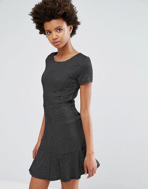 Dex Drop Hem Jacquard Dress