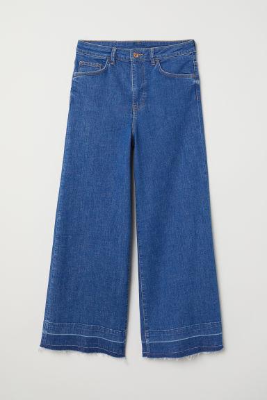 H & M - Pantaloni In Denim High Waist - Blu