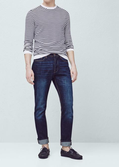 Jeans Bob Straight-fit Oscuros
