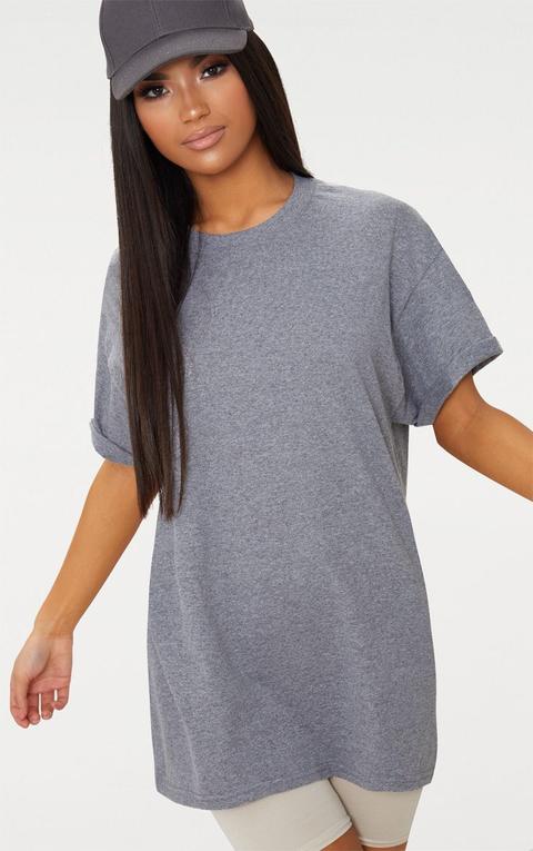 Charcoal Oversized Roll Sleeve Ultimate T Shirt