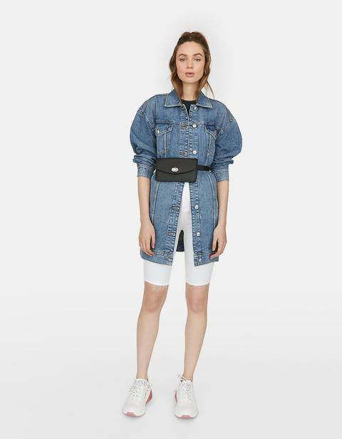 Super Oversize-jeansjacke Mittleres Denim