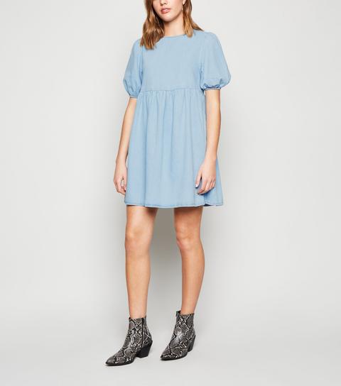 new look denim smock dress