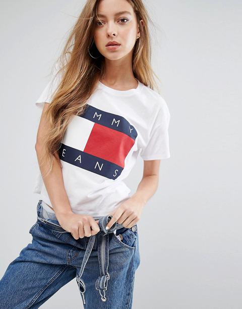 Camiseta Corta Con Logo De Tommy Jeans