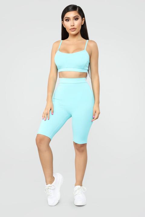 Clarissa Active Short Set - Aqua