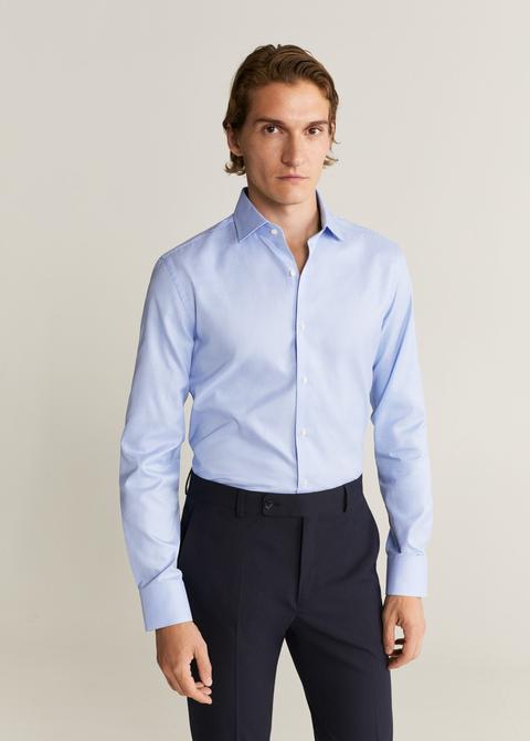 Camisa Tailored Slim-fit Micro Pata De Gallo