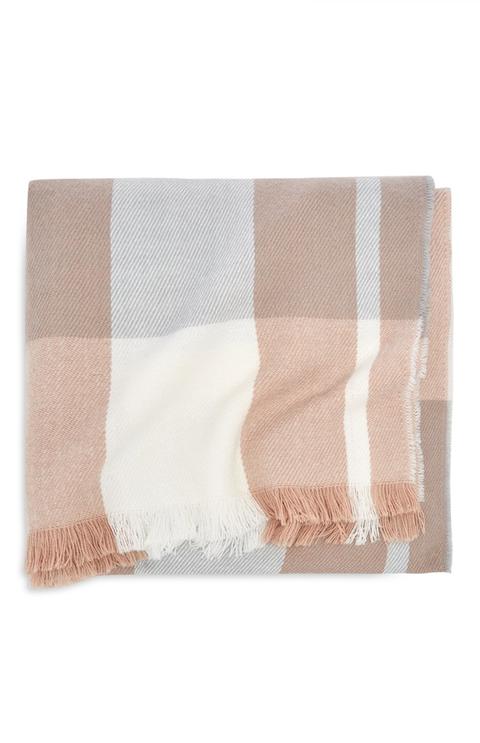 Pink Check Scarf