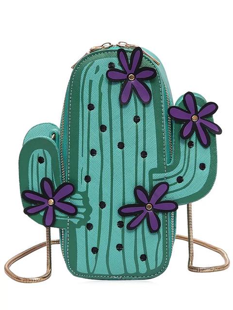 Divertente Cactus A Forma Di Crossbody Bag