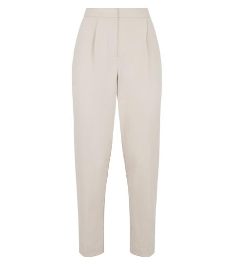 Stone High Waist Slim Leg Suit Trousers New Look