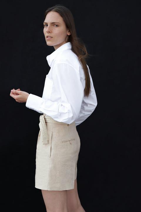 Rustic Bermuda Shorts With Belt