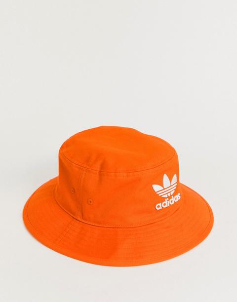Adidas Originals Logo Bucket Hat In 