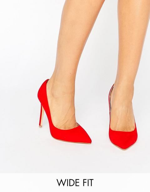 Zapatos De Salón En Rojo Chloe De Faith Wide Fit