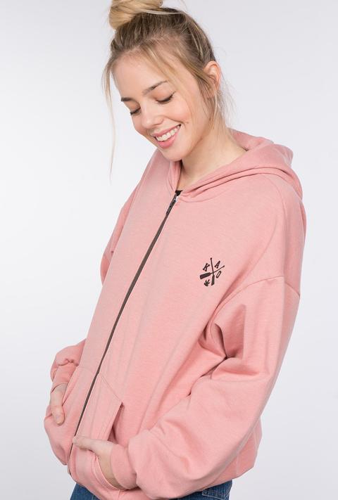 Chaqueta Capucha Remos Rosa Palo