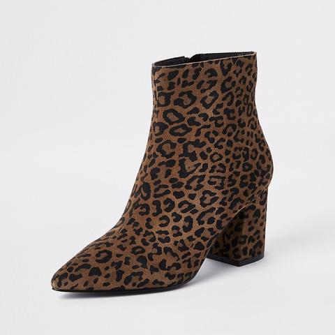 leopard print boots wide fit