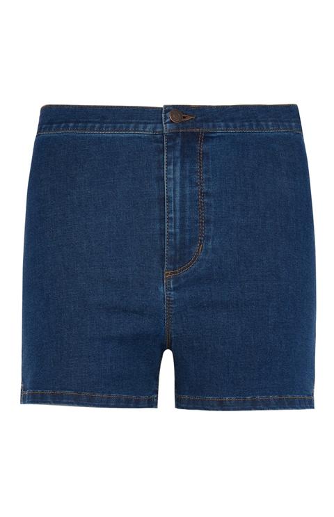 Mid Blue Denim Shorts