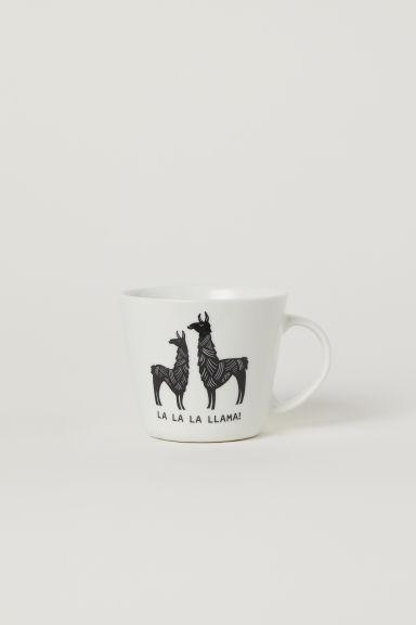 H & M - Taza De Porcelana Con Motivo - Blanco