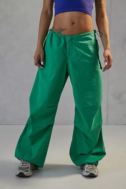 Iets Frans. Green Baggy Tech Pants - Green Xs At Urban Outfitters