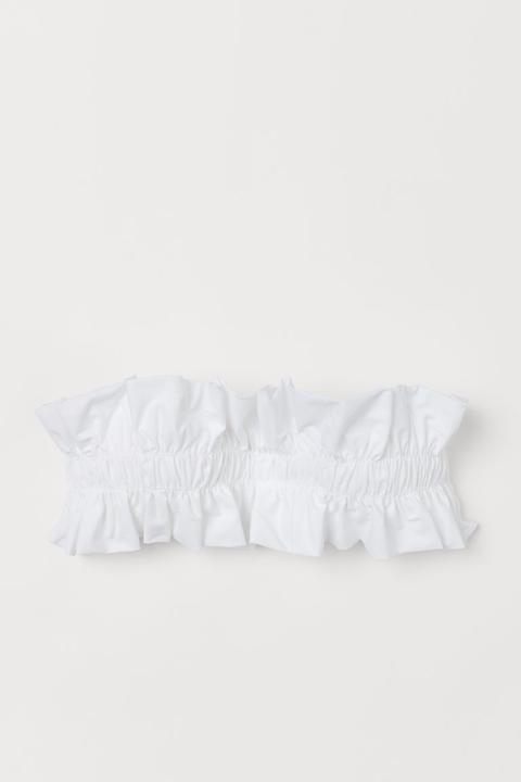 Haut De Maillot Bandeau Paddé - Blanc