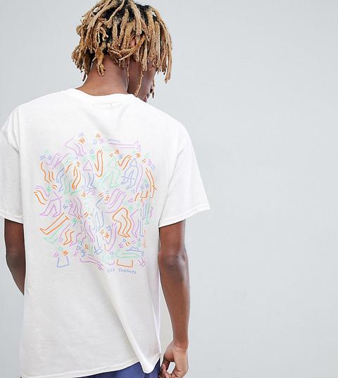 Camiseta Blanca Con Estampado Abstracto De Crooked Tongues X Lucas Beaufort