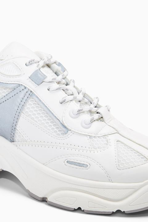 white womens chunky trainers