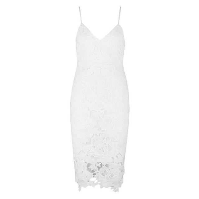 boutique crochet lace strappy midi dress