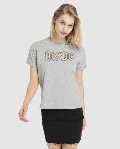 Green Coast - Camiseta De Mujer Manga Corta Print Acdc