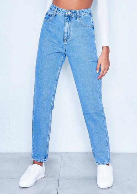 April Denim High Rise Mom Jeans