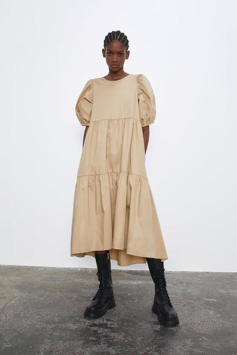 Asymmetric Poplin Dress from Zara on 21 