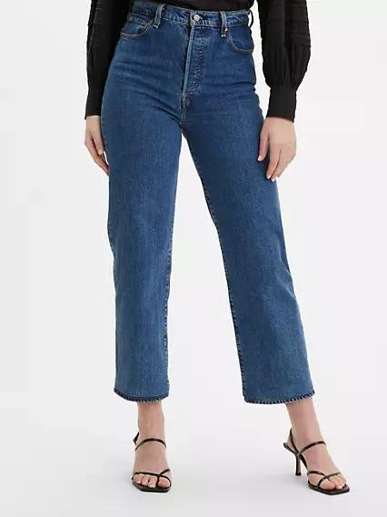 Jean Droit Ribcage Ankle Bleu / Georgie