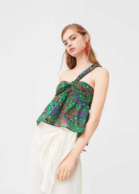 Top Asimétrico Estampado