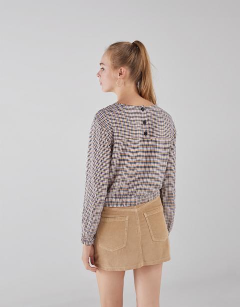 Blusa con nudo discount bershka