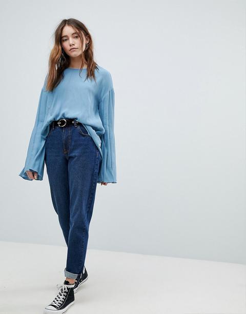 Bershka - Mom Jeans - Blu