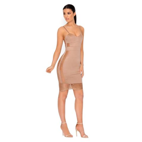 beige gold dress