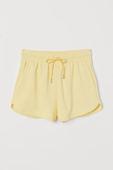 Short En Molleton - Jaune