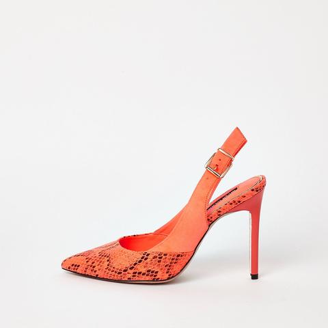 Orange snake 2024 print shoes