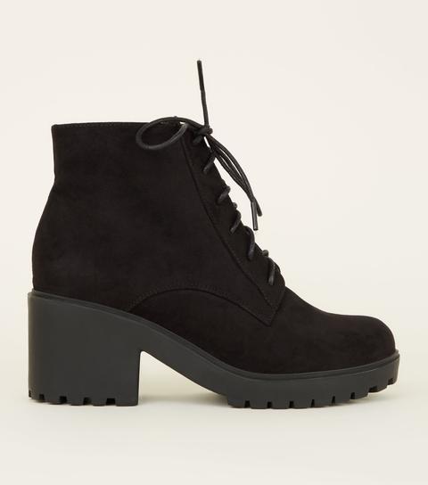 girls black lace up boots